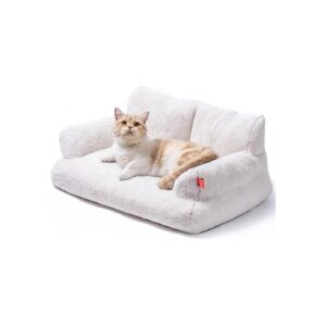 Soft Calming Pet Sofa Bed for Cats and Small Dogs with Anti-Slip Bottom