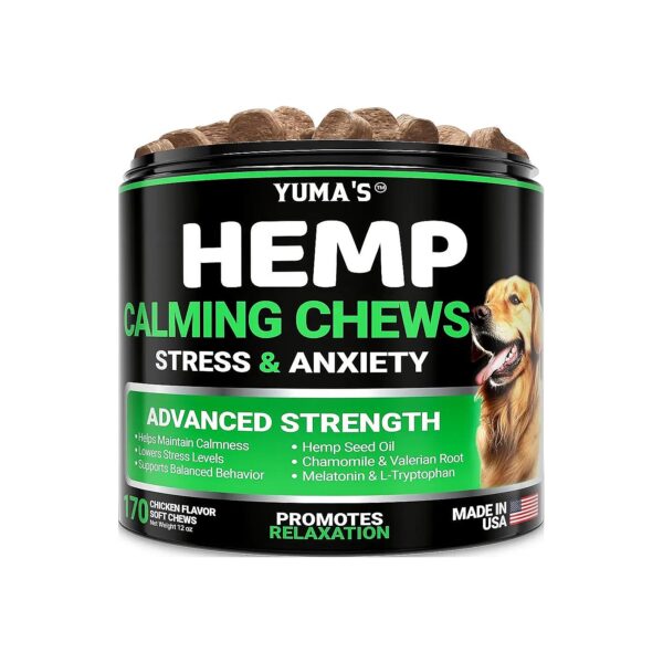 Soft Chews for Dog Calming with Hemp and Melatonin Formula