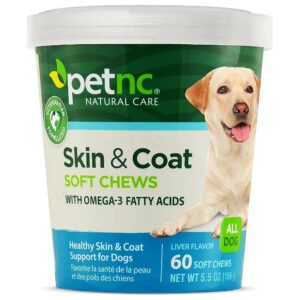 Soft Chews for Dogs with Omega-3 Fatty Acids for a Glossy Coat and Healthy Skin