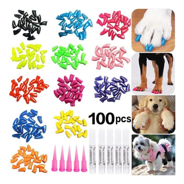 Soft Claws for Dogs Safe Non Toxic Nail Caps Kit with Glue and Tips for Pet Home Care