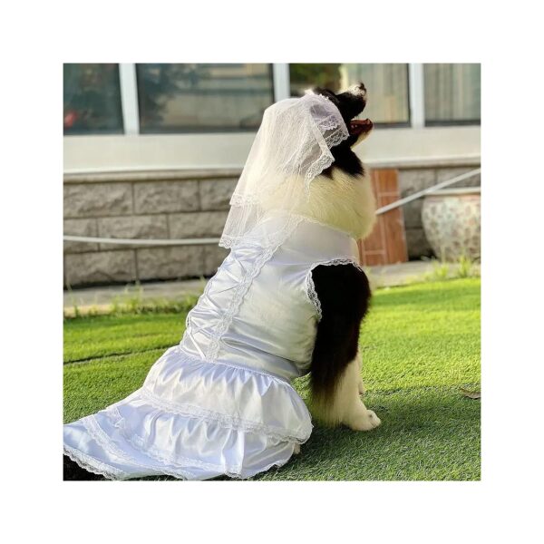 Soft Comfortable Dog Wedding Party Dress with Luxury Lace for Small Medium Large Dogs