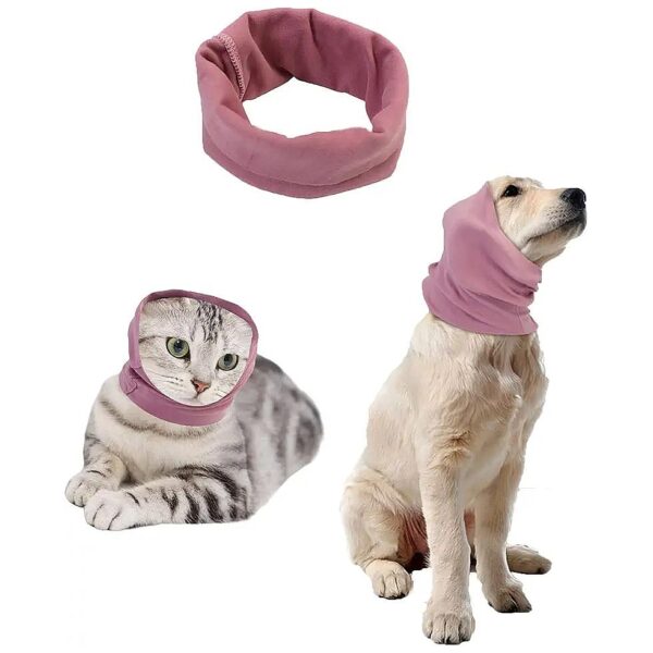 Soft Comfortable Hooded Ear Wrap for Noise Protection of Cats and Dogs of All Breeds