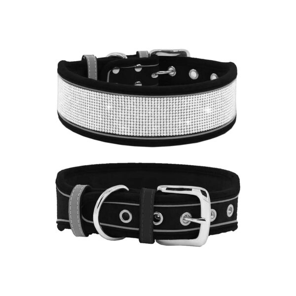 Soft Comfortable Stylish Diamond Crystal Pet Collar for Small Medium and Large Dogs