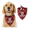 Soft Cotton Adjustable Dog Bandana for All Breeds Reporting for Duty Red Neck Accessory