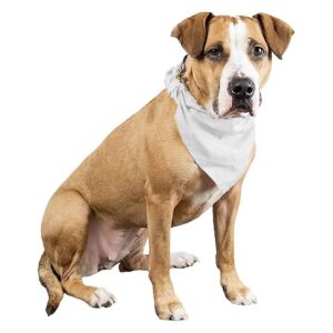 Soft Cotton Bandanas for Dogs 6 Pack White Triangle Shape Medium to Large