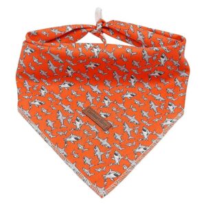 Soft Cotton Dog Bandana for Medium Large Dogs Adjustable Washable Square Kerchief