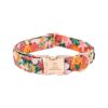 Soft Cotton Dog Collars with Adjustable Straps and Unique Floral Designs for Girls