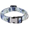 Soft Cotton Floral Dog Collars for Small to Large Breed Dogs with Quick-Release Buckle