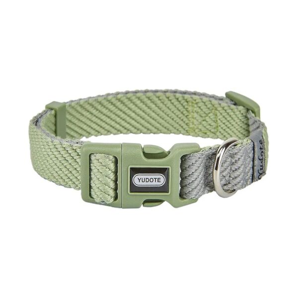 Soft Cotton Hemp Dog Collar Adjustable with Quick Release Buckle for Small to Large Dogs