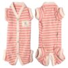 Soft Cotton Pet Dog Jumpsuits for Female Dogs with Stripes