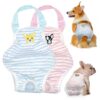 Soft Cotton Sanitary Dog Diapers Adjustable Strap Suspender Large Female Dogs