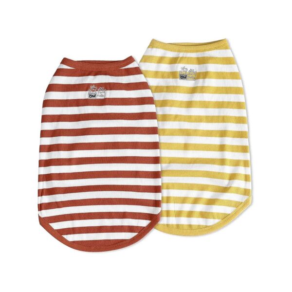 Soft Cotton Striped Dog Shirt for Small Medium Large Dogs with Stretchy Fit