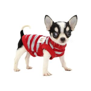 Soft Cotton Striped Dog Shirts for Small Breeds Chihuahua Yorkie Clothes