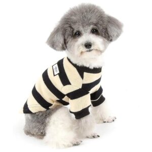 Soft Cotton Striped Knitwear Jumper for Small Dogs and Cats Winter Warm Apparel