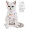 Soft Cotton Surgery Recovery Suit for Cats with Abdominal Wounds and Skin Diseases