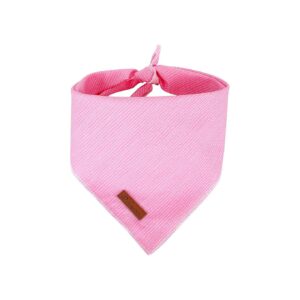 Soft Cotton Triangle Dog Bandana Pet Apparel for Girl Dogs Spring Summer Fall Winter Pink