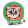 Soft Cotton Watermelon Print Recovery Cone Collars for Small Dogs Adjustable Comfortable