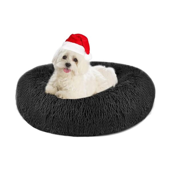 Soft Cozy Self-Warming Dog Cat Bed for Small Dogs and Puppies with Anti-Anxiety Design