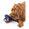 Soft Cuddle Plush Bone for Dogs and Puppies Rosewood Navy Floral