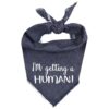 Soft Denim Dog Bandanas for Medium Breeds featuring I'm Getting a Human Design