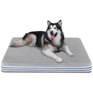 Soft Double Foam Dog Bed for Extra Large Dogs with Non-Slip Bottom and Washable Cover