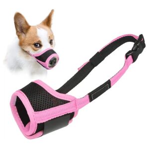 Soft Fabric Dog Muzzle with Adjustable Strap and Comfortable Fit for Small to Large Dogs