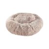 Soft Faux Fur Donut Cuddler Bed for Small to Medium Dogs and Cats