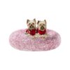 Soft Faux Fur Donut Cuddler Dog Bed for Small Medium Dogs