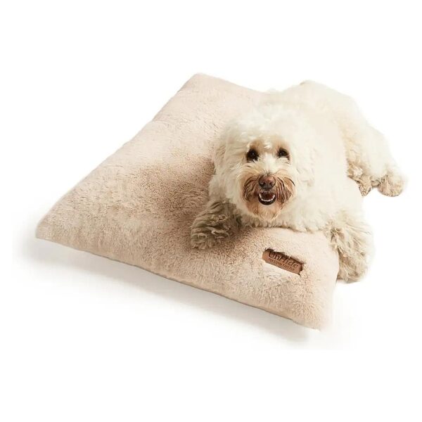 Soft Faux Fur Pet Pillow for Anxiety Relief and Cozy Sleep with Machine Washable Cover