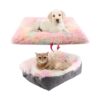 Soft Faux Fur Rainbow Bed Mat for Small Medium Dogs and Cats