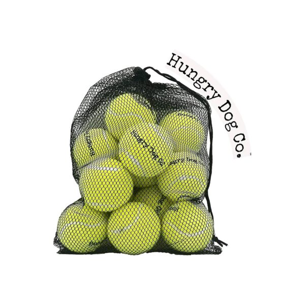 Soft Felt Exterior, Reusable Mesh Bag, Yellow 5" Dog Tennis Balls, Pet Training