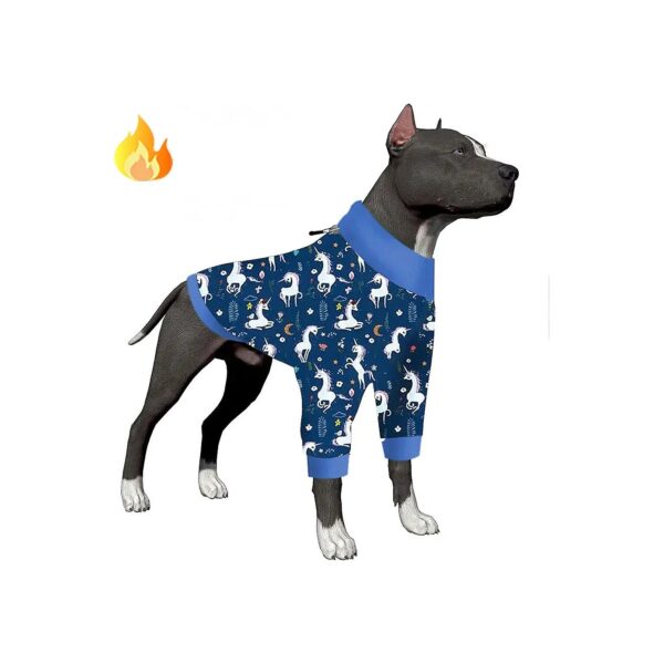 Soft Flannel Dog Jacket for Large Breeds, Warm Winter PJs with Skin-Friendly Fabric