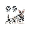 Soft Flannel Dog Pajamas Cow Sweater for Small Breed Pets Winter Warm Clothes