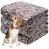 Soft Fleece Blankets for Large Dogs, Cats, and Pets, Three-Pack for Couch, Bed, or Car