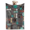 Soft Fleece Dog Blanket, 50"x60", for Large Dogs, Perfect for Bed or Lounge