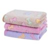 Soft Fleece Dog Blankets for Small Medium Large Dogs Paw Print Pink Pet Blanket Mat