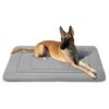 Soft Fleece Dog Crate Bed Pad Mat for Large Dogs, Non Slip Bottom, Washable and Durable