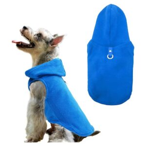 Soft Fleece Dog Hoodie Pet Sweater with Hat for Small to Medium Dogs Winter Coat