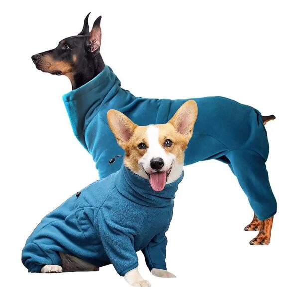 Soft Fleece Dog Winter Coat Pullover Pajamas for Small Medium Large Dogs