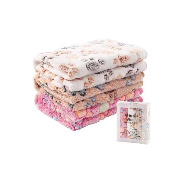 Soft Fleece Flannel Pet Blankets 3 Pack for Cat and Dog Small to Large Sizes