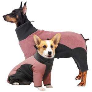 Soft Fleece Winter Dog Coat with Warm Turtleneck Collar for Small Medium Large Dogs