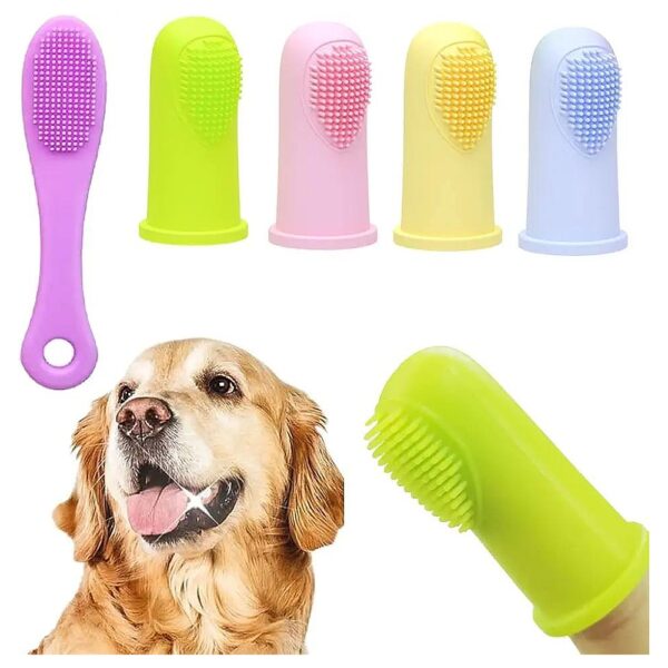 Soft-Flex Silicone Finger Toothbrush Set for Dogs and Cats Teeth Cleaning