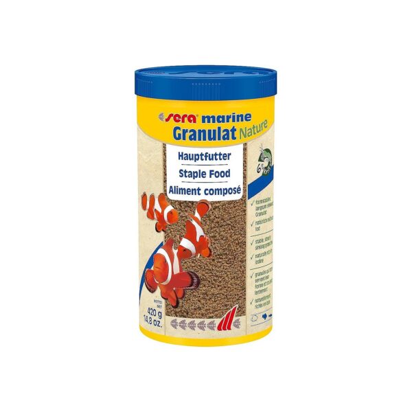 Soft Granular Marine Aquarium Staple Food with Spirulina and Krill Meal for Adult Fish