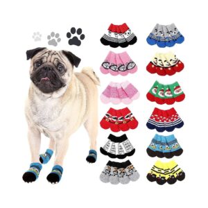 Soft Grip Socks for Small Dogs with Non Slip Design for Indoor Walking and Paw Protection