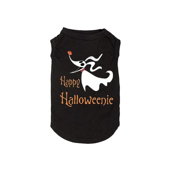 Soft Halloween Dog T-Shirt Funy Pumpkin Ghost Bone Print Small Large Dog Vest Costume