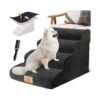 Soft High-Density Foam Dog Stairs for Older Dogs and Injured Pets with Non-Slip Steps