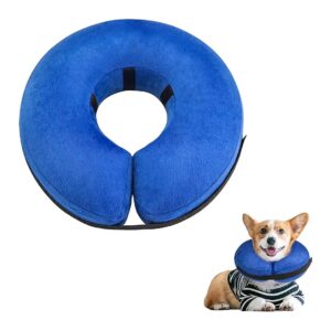 Soft Inflatable Dog Neck Donut Cone for Dog Wound Recovery After Surgery Adjustable