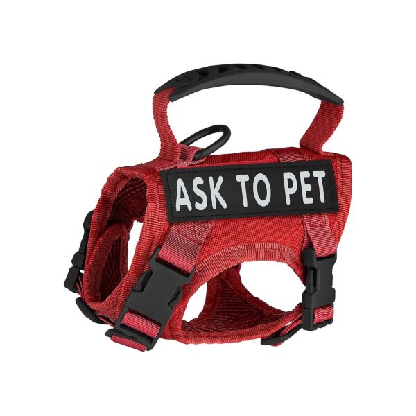 Soft Inner Padded, and Reflective Ask to Pet Patch for Active Dogs