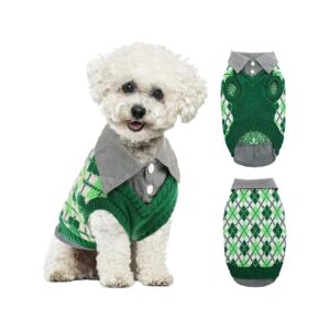 Soft Knit Dog Sweater with Comfortable Fit and High Stretch for Small Medium Breeds