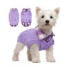 Soft Knit Warm Pet Sweater with Leash Hole for Small to Medium Dogs and All Cats